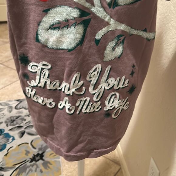 Urban Outfitters Market Men's XS “Thank you, Have a nice day” Graphic Tee Purple - Picture 4 of 10